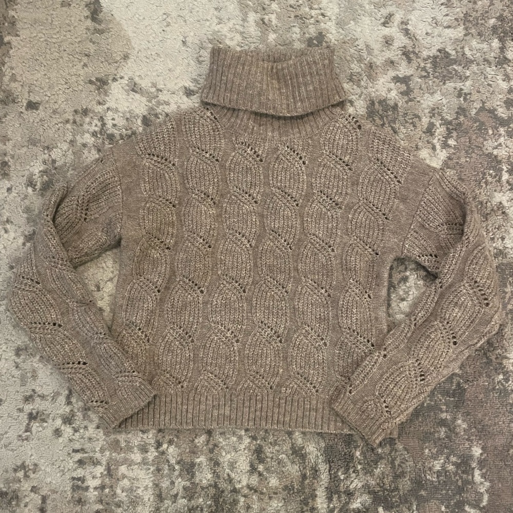Pink Rose Turtle Neck Sweater